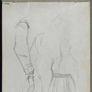 Sketchbook, page 31: Study of Figures. Creator: Ernest Meissonier (French, 1815-1891)