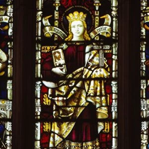 St. Margaret of Scotland, Hereford Cathedral, England, 20th century. Artist: CM Dixon