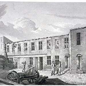 View of Ludgate Prison in ruins, Bishopsgate, City of London, 1817