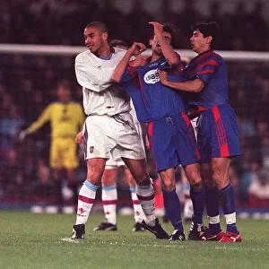 Stan Collymore in a UEFA cup against Bucharest 1997