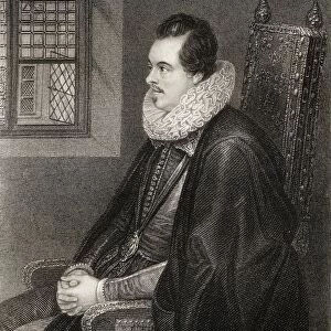 Charles Blount, 8Th Lord Mountjoy, Aka Earl Of Devonshire, 1562-1606. English Soldier From The Book "Lodges British Portraits"Published London 1823