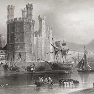 The Eagle Tower, Caernarfon Castle, Gwynedd, Wales In The 19Th Century. From The History Of England Published 1859