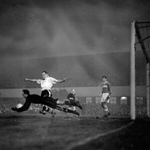 Action from the Wolverhampton Wanderers match against Spartak. November 1954