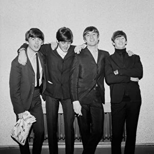 The Beatles left to right: George Harrison, Paul McCartney, John Lennon, and Ringo Starr