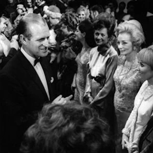 Prince Philip meets the stars of a Royal Gala at the Theartre Royal Drury Lane including