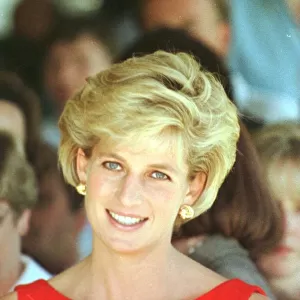 Princess Diana at a rehabilitation centre in Ryde, Sydney during her three day fund