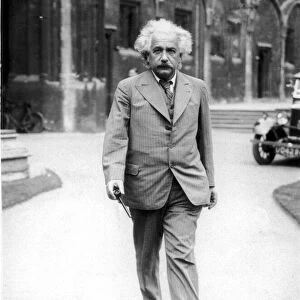 Professor Albert Einstein, who is studying again at Christ Church College, Oxford