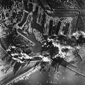 Raid on the German occupied French port of Dunkirk in Northern France by Liberator