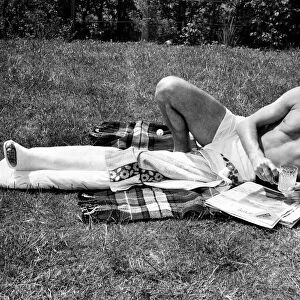 Roy McFarland, Derby County and England centre-half, relaxes at home in Quarndon, Derby