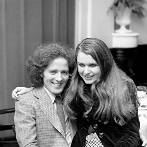 Singer Gilbert O Sullivan and girl friend Gynt Hoffman. October 1975 S75-5539
