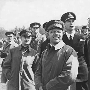 Vice Admiral Lord Louis Mountbatten and members of the Russian Military Mission watch a