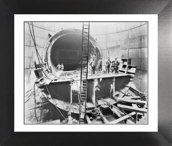 Framed Print : Rotherhithe Tunnel Excavation Print Framed Print : Rotherhithe Tunnel Excavation Print