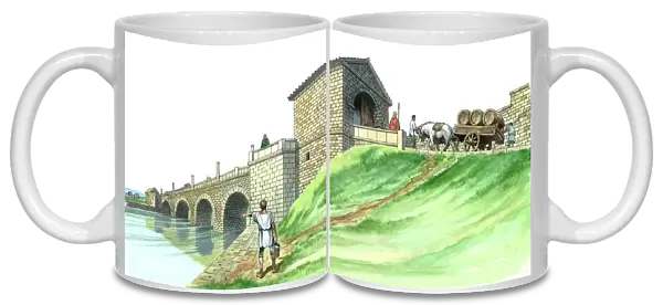 Hadrians Wall Chesters Bridge Abutment J980130