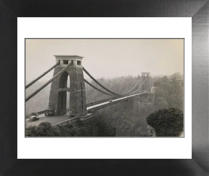 Framed Print : Print of Clifton Suspension Bridge viewed from the north Framed Print : Print of Clifton Suspension Bridge viewed from the north