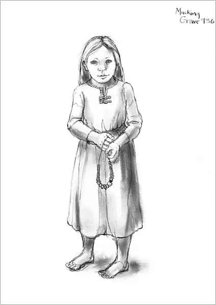 Anglo-Saxon girl N090542