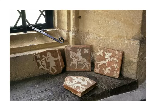 Tiles at Muchelney Abbey K971727