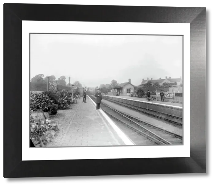 Framed Print : Long Hanborough Station Master Print, 1920 Framed Print : Long Hanborough Station Master Print, 1920