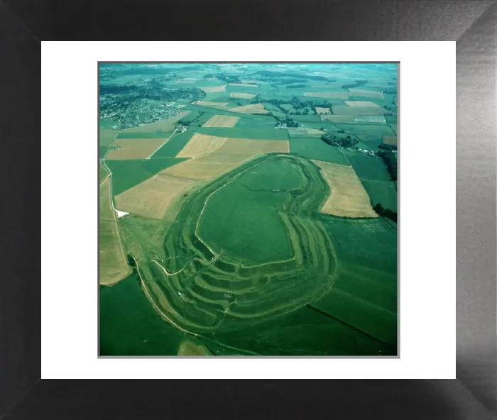 Framed Print : Maiden Castle Aerial View Print Framed Print : Maiden Castle Aerial View Print