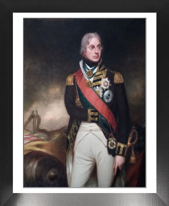 Framed Print : Print of Horatio Viscount Nelson in a formal portrait Framed Print : Print of Horatio Viscount Nelson in a formal portrait