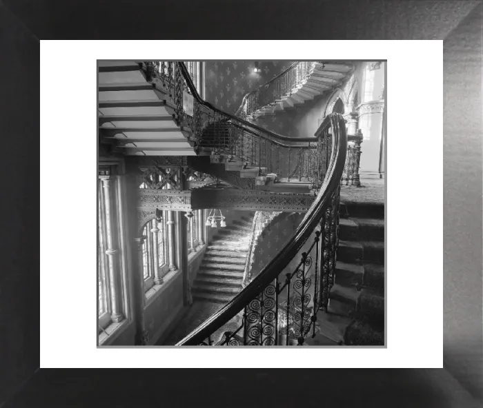 Framed Print : St Pancras Hotel Print: Grand Staircase Interior