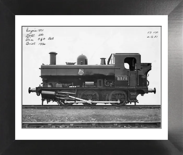 Framed Print : BR Pannier Tank No. 1371 Print, 1951 Framed Print : BR Pannier Tank No. 1371 Print, 1951