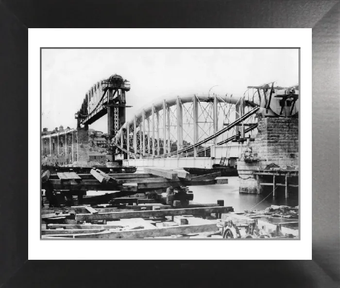Framed Print : Print of Royal Albert Bridge under construction Framed Print : Print of Royal Albert Bridge under construction