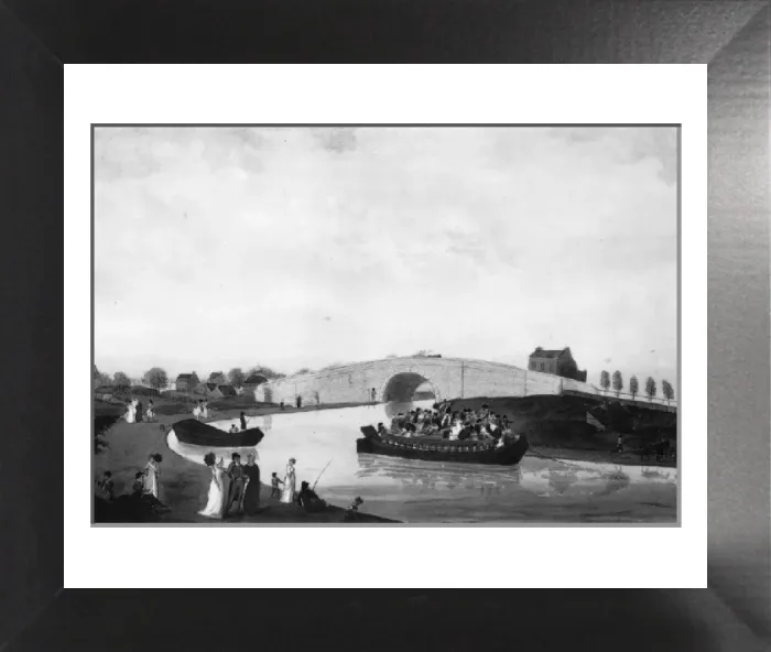 Framed Print : Firft Bridge Print: Grand Union Canal Scene Framed Print : Firft Bridge Print: Grand Union Canal Scene