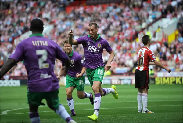 Aaron Wilbraham's Thrilling Opener: Sheffield United vs. Bristol City, Sky Bet League One Opening Game (09 / 08 / 2014)