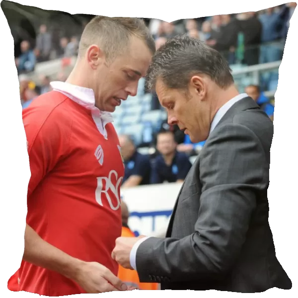 Steve Cotterill and Aaron Wilbraham of Bristol City during Sky Bet League One Match against Coventry City, October 18, 2014