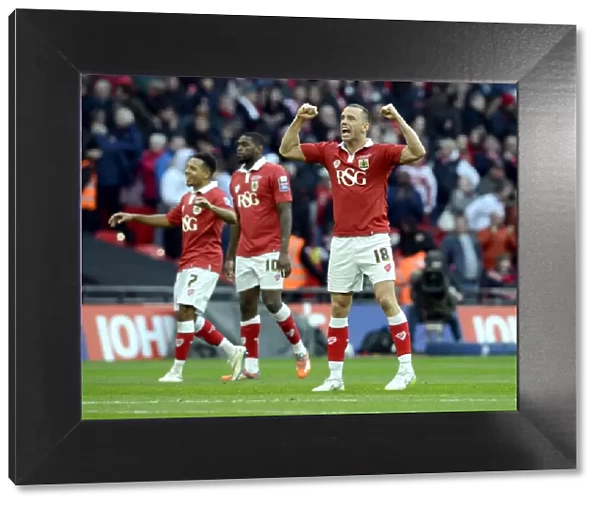 Bristol City's Johnstone's Paint Trophy Victory: Aaron Wilbraham Celebrates at Wembley