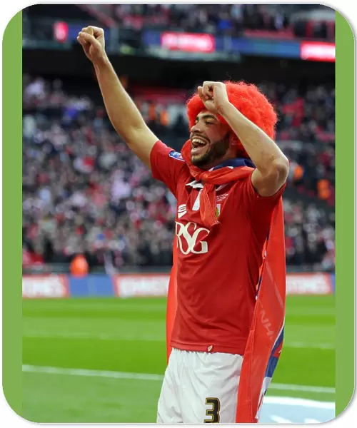 Bristol City's Derrick Williams Celebrates Johnstone's Paint Trophy Victory over Walsall at Wembley Stadium