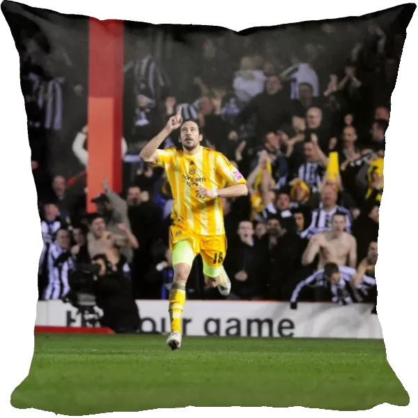 Jonas Gutierrez's Thrilling Goal Celebration: Bristol City vs. Newcastle United, Championship Match, 2003-10, Ashton Gate Stadium