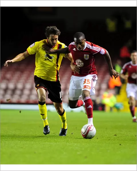 Bristol City vs Watford: Intense Battle Between Danny Rose and Will Buckley in Championship Match, September 2010