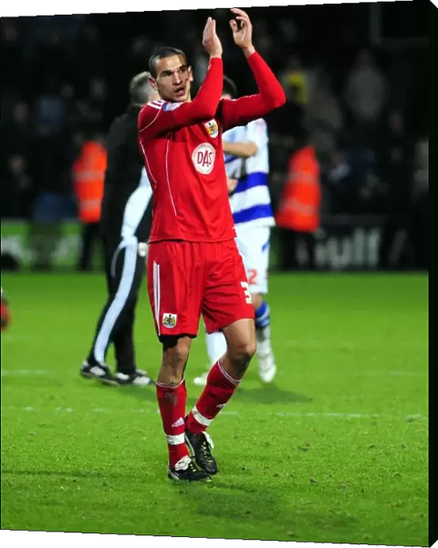 Steven Caulker's Championship-Winning Goal: Bristol City Celebrate at Loftus Road (QPR v Bristol City, 03 / 01 / 2011)