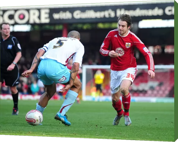 Brett Pitman Scores Past Clarke Carlisle: Bristol City vs Burnley, Championship 2011