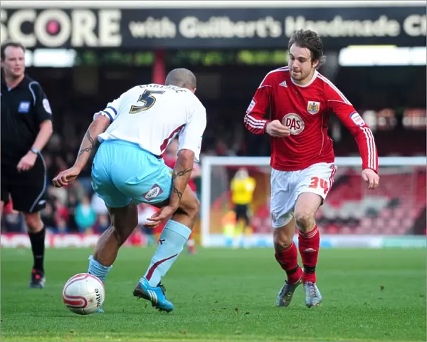 Brett Pitman Scores Past Clarke Carlisle: Bristol City vs Burnley, Championship 2011