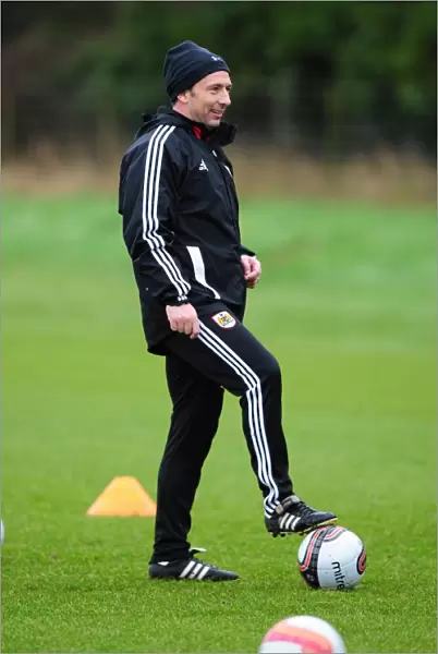 Bristol City Manager Derek McInnes Leading Training Session at Memorial Stadium