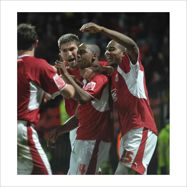 Bristol City FC's Euphoric Victory Celebration Against Watford