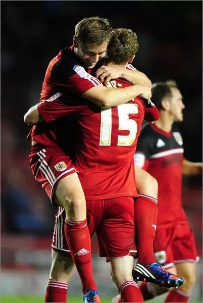 Bristol City: Davies and Pearson Celebrate Championship Goal Against Millwall