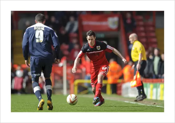 Greg Cunningham in Action: Bristol City vs Huddersfield Town, Championship 2013