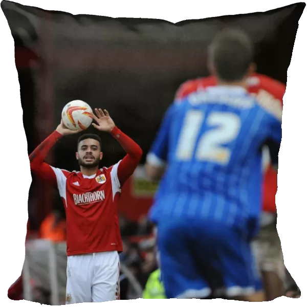 Bristol City's Derrick Williams Readies for Throw-In during Sky Bet League One Match vs. Gillingham