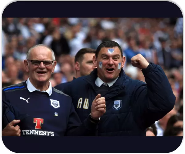 Electric Atmosphere: Unyielding Preston North End FC Fans in Sky Bet League One Play-Off Final vs Swindon Town