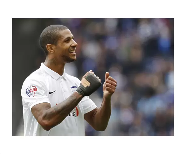 Preston North End's Jermaine Beckford: Euphoric Half-Time Goal Celebration in Sky Bet Football League One Play-Off Semi Final vs Chesterfield