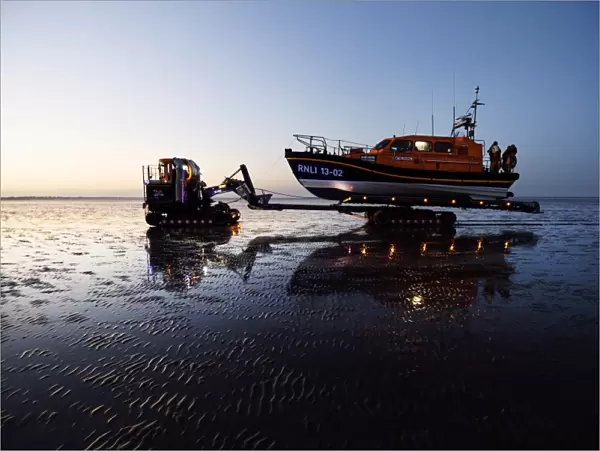 Launch and recovery exercise of the Dungeness Shannon class lifeboat The Morrell 13-02