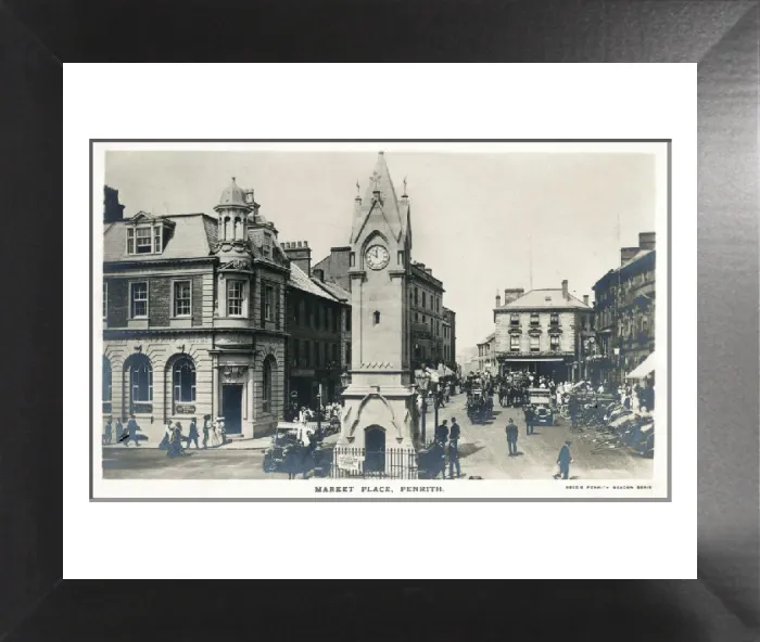 Framed Print : Marketplace - Penrith, Cumbria Print 1915 Framed Print : Marketplace - Penrith, Cumbria Print 1915