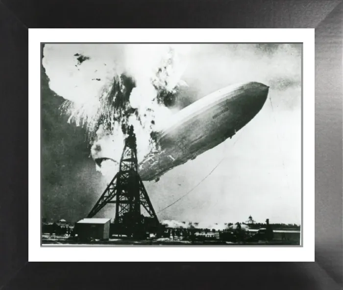 Framed Print : LZ 129 Hindenburg Print: Lakehurst Disaster, 6 May 1937