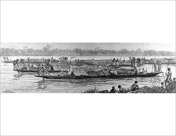 Tippoo Tibs Grand Canoes on the Congo River, 1888
