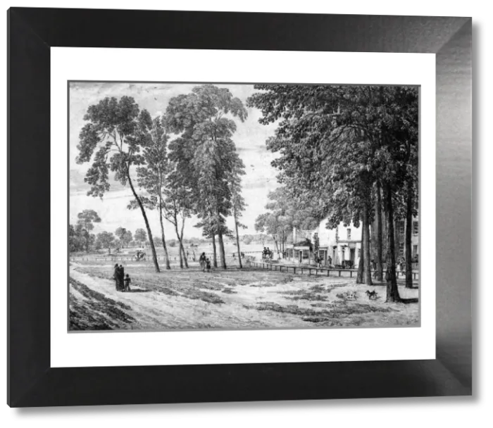 Framed Print : Clapham Common Print 1823 Framed Print : Clapham Common Print 1823