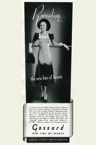 Advert for Gossard underwear 1937