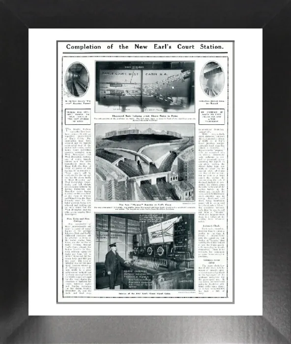 Framed Print : Earls Court Underground Station, London, 1914 Print Framed Print : Earls Court Underground Station, London, 1914 Print